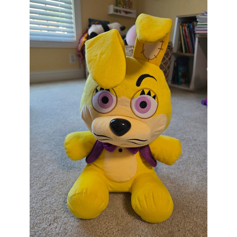 Funko Five Nights at Freddys Glitchtrap Plush 16 inch FNAF Yellow Rabbit Figure
